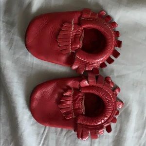 Freshly picked leather moccasins